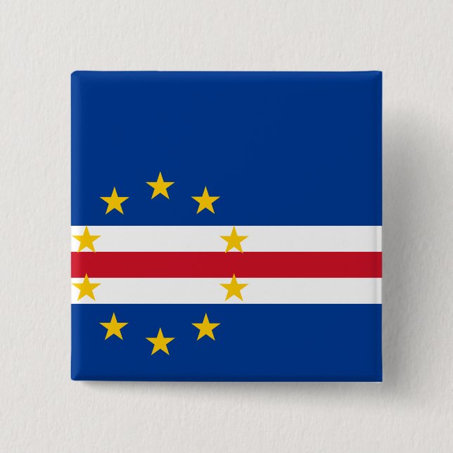 Chapa Cuadrada Bandera de Cabo Verde (Anverso)