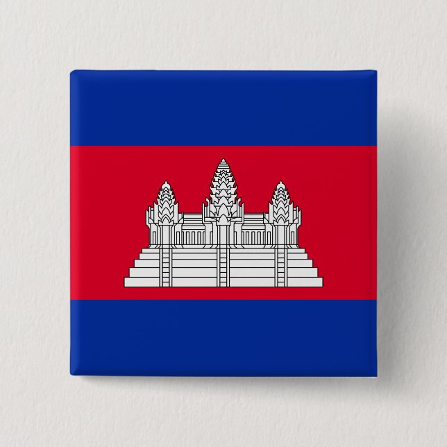 Chapa Cuadrada Bandera de Camboya (Anverso)