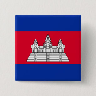 Chapa Cuadrada Bandera de Camboya