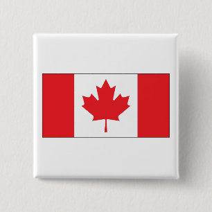 Chapa Cuadrada Bandera de Canadá