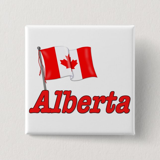 Chapa Cuadrada Bandera de Canadá - Alberta (Anverso)