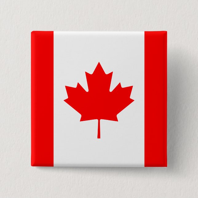 Chapa Cuadrada Bandera de Canadá (Canadá) (Anverso)