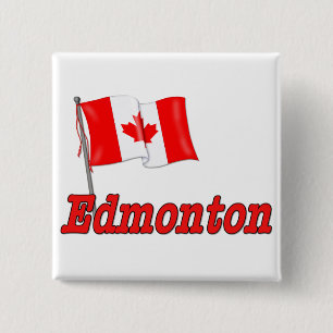 Chapa Cuadrada Bandera de Canadá - Edmonton
