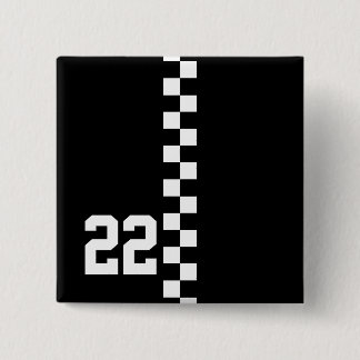 Chapa Cuadrada Bandera De Carreras Personalizada Negra Y Blanca