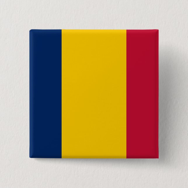 Chapa Cuadrada Bandera de Chad (Anverso)