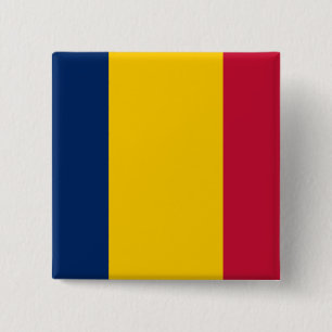 Chapa Cuadrada Bandera de Chad