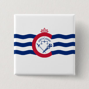Chapa Cuadrada Bandera de Cincinnati (Ohio)