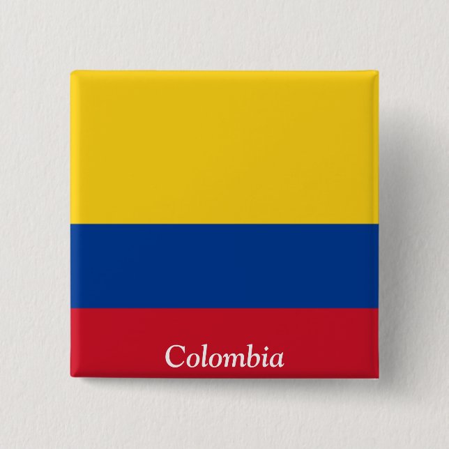 Chapa Cuadrada Bandera de Colombia (Anverso)