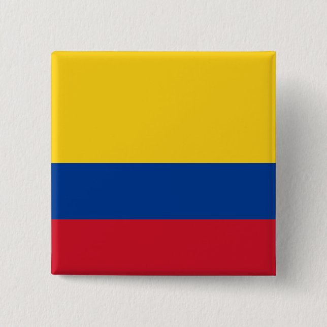 Chapa Cuadrada Bandera de Colombia (Colombia) (Anverso)