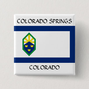 Chapa Cuadrada Bandera de Colorado Springs