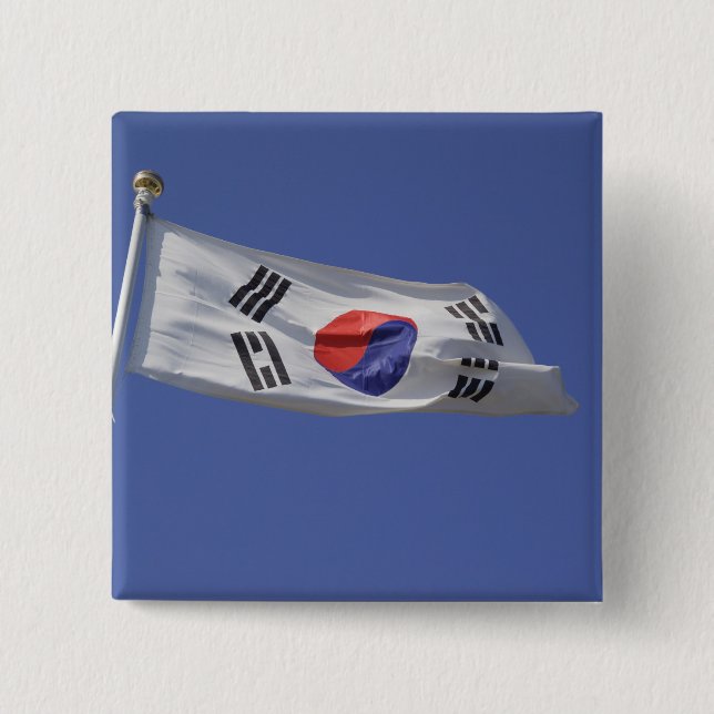 Chapa Cuadrada Bandera de Corea del Sur (Anverso)