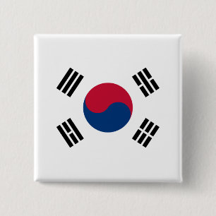 Chapa Cuadrada Bandera de Corea del Sur