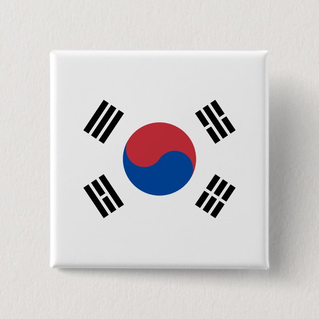 Chapa Cuadrada Bandera de Corea del Sur (ROK) (Anverso)