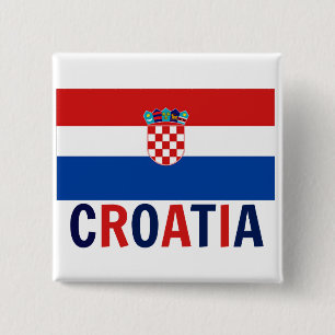 Chapa Cuadrada Bandera de Croacia