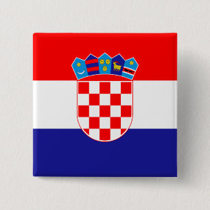 Chapa Cuadrada Bandera de Croacia (croata)