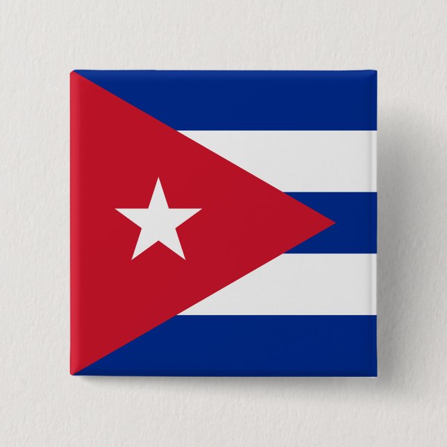 Chapa Cuadrada Bandera de Cuba (Anverso)