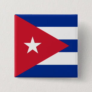 Chapa Cuadrada Bandera de Cuba