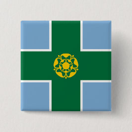 Chapa Cuadrada Bandera de Derbyshire (condado de Inglaterra, Rein
