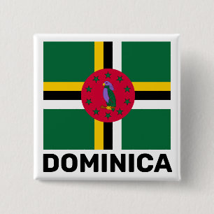 Chapa Cuadrada Bandera de Dominica