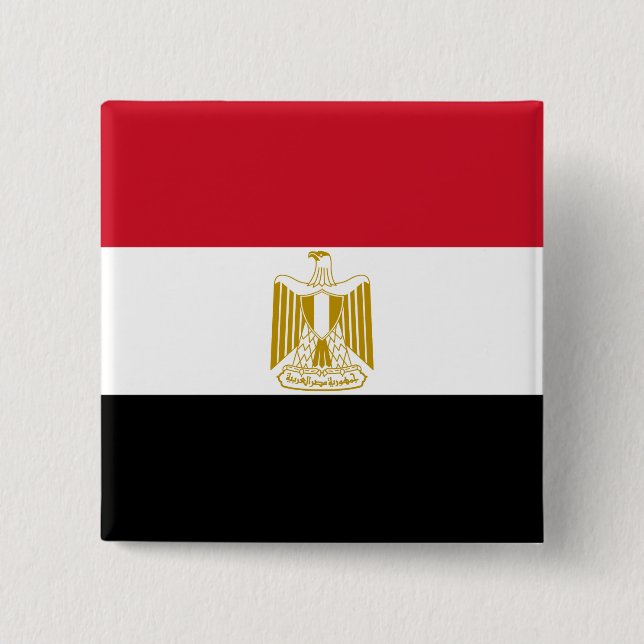 Chapa Cuadrada Bandera de Egipto (Egipto) (Anverso)