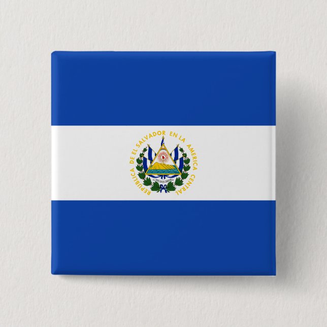 Chapa Cuadrada Bandera de El Salvador (Anverso)