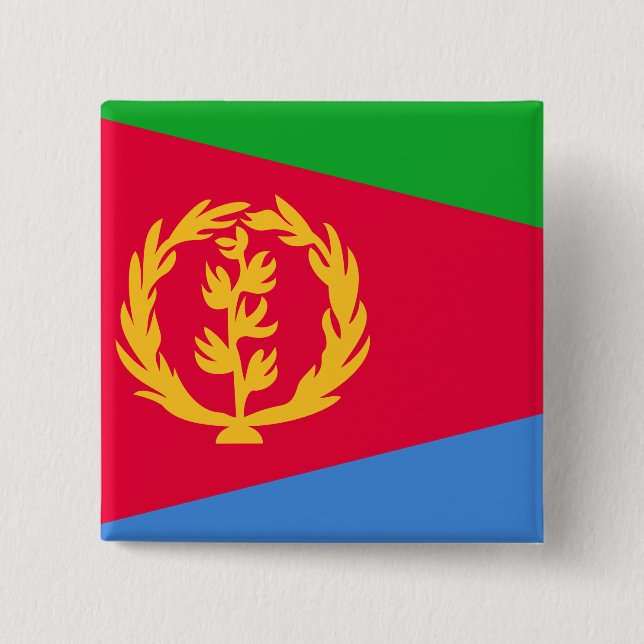 Chapa Cuadrada Bandera de Eritrea (Anverso)