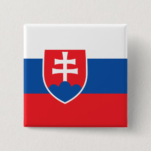 Chapa Cuadrada Bandera de Eslovaquia