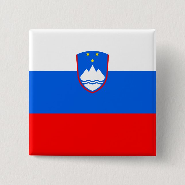 Chapa Cuadrada Bandera de Eslovenia (Anverso)
