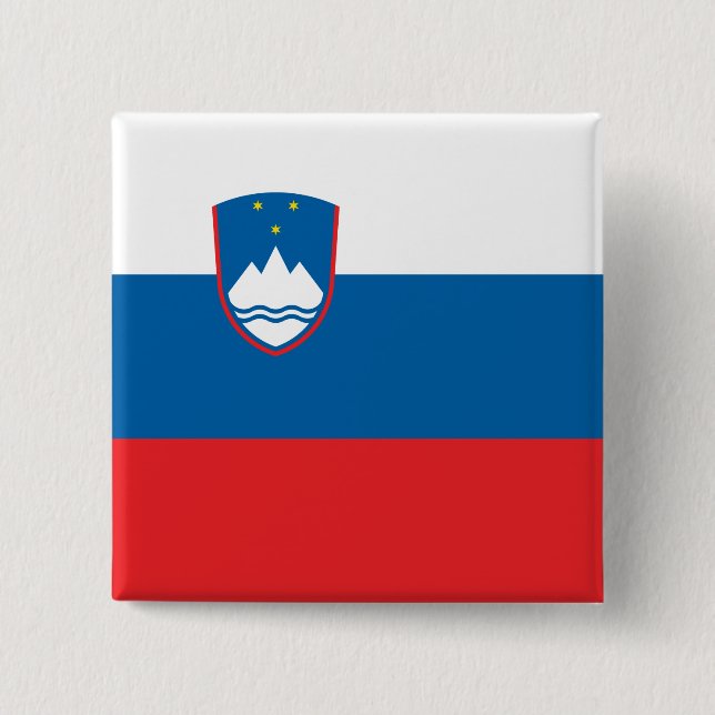 Chapa Cuadrada Bandera de Eslovenia (Anverso)