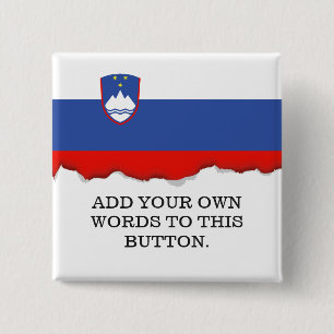 Chapa Cuadrada Bandera de Eslovenia