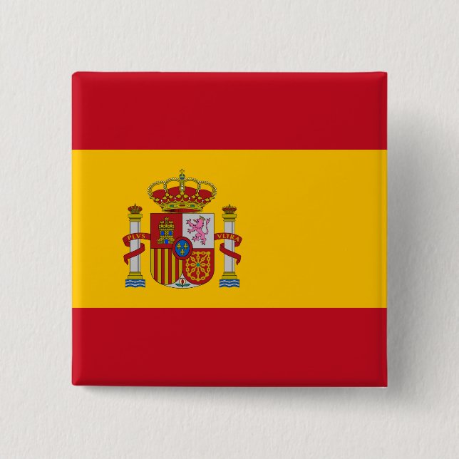 Chapa Cuadrada Bandera de España (Anverso)