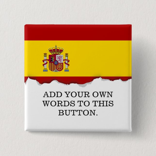 Chapa Cuadrada Bandera de España (Anverso)
