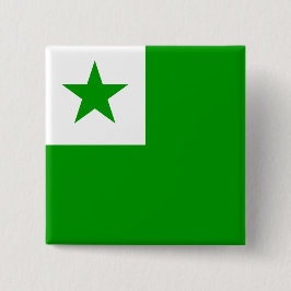 Chapa Cuadrada Bandera de esperanto