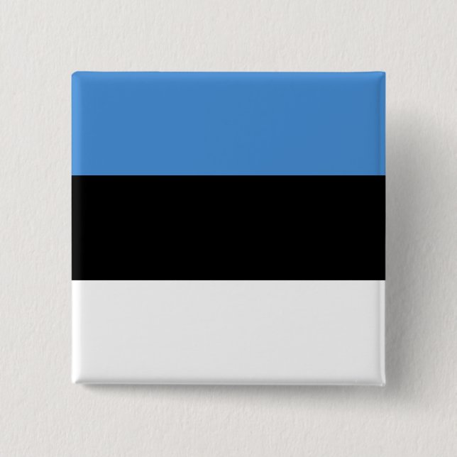 Chapa Cuadrada Bandera de Estonia (Anverso)