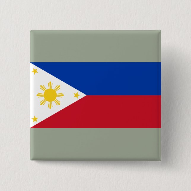 Chapa Cuadrada Bandera de Filipinas (Anverso)