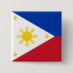 Chapa Cuadrada Bandera de Filipinas