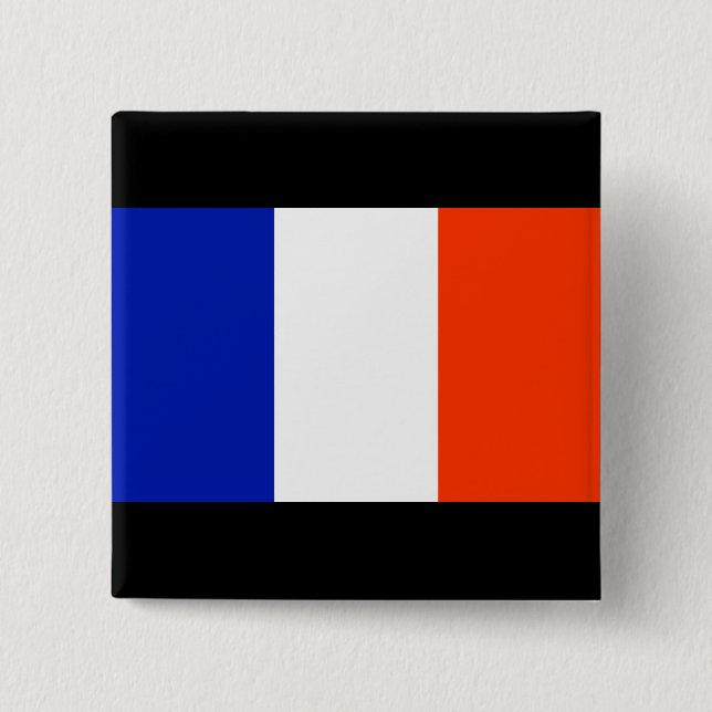 Chapa Cuadrada bandera de francia (Anverso)