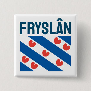 Chapa Cuadrada Bandera de Frisia