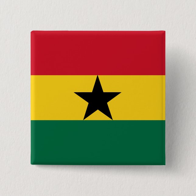 Chapa Cuadrada Bandera de Ghana (Anverso)