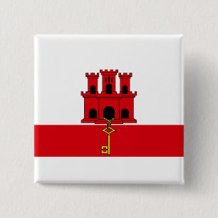 Chapa Cuadrada Bandera de Gibraltar