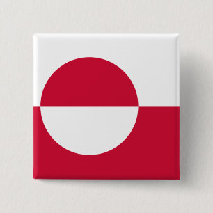Chapa Cuadrada Bandera de Groenlandia