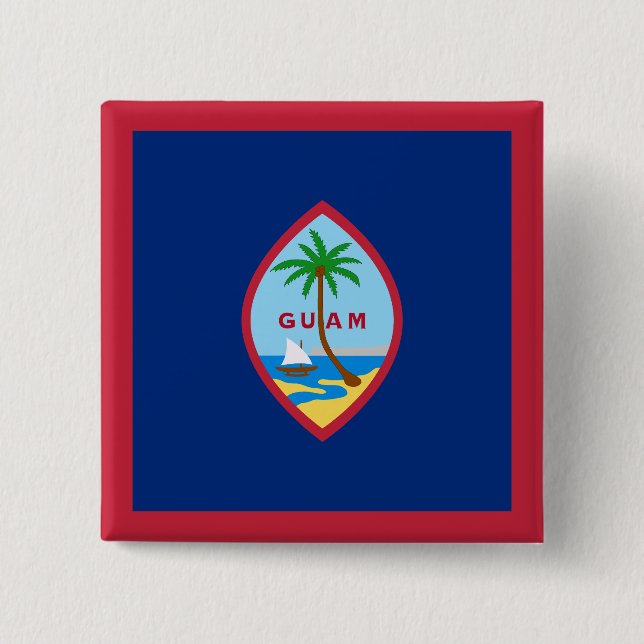 Chapa Cuadrada Bandera de Guam (Anverso)