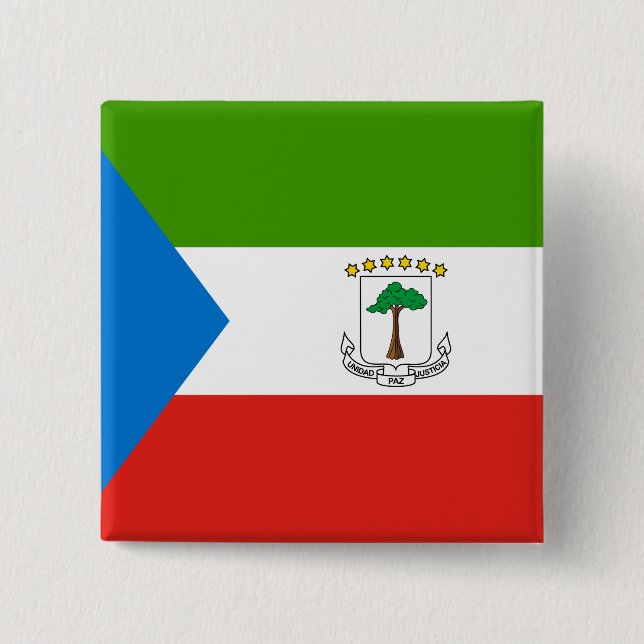 Chapa Cuadrada Bandera de Guinea Ecuatorial (Anverso)