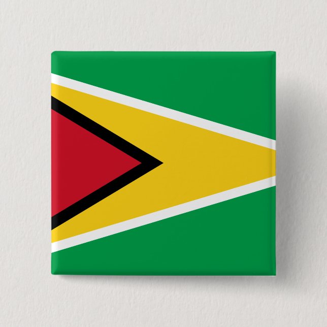 Chapa Cuadrada Bandera de Guyana (guyanesa) (Anverso)