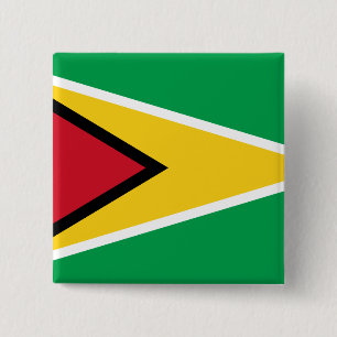 Chapa Cuadrada Bandera de Guyana (guyanesa)