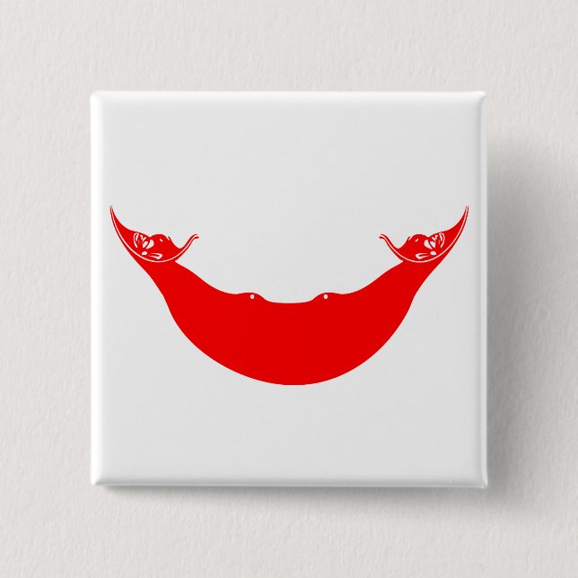 Chapa Cuadrada Bandera de Isla de Pascua (Rapa Nui) (Anverso)