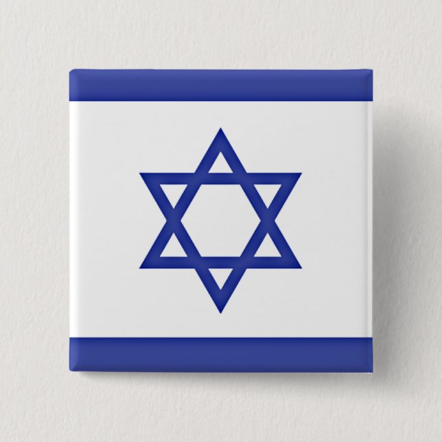 Chapa Cuadrada Bandera de Israel (Anverso)