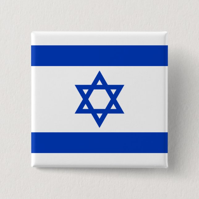 Chapa Cuadrada Bandera de Israel (Anverso)
