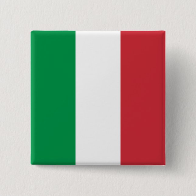 Chapa Cuadrada Bandera de Italia (Anverso)