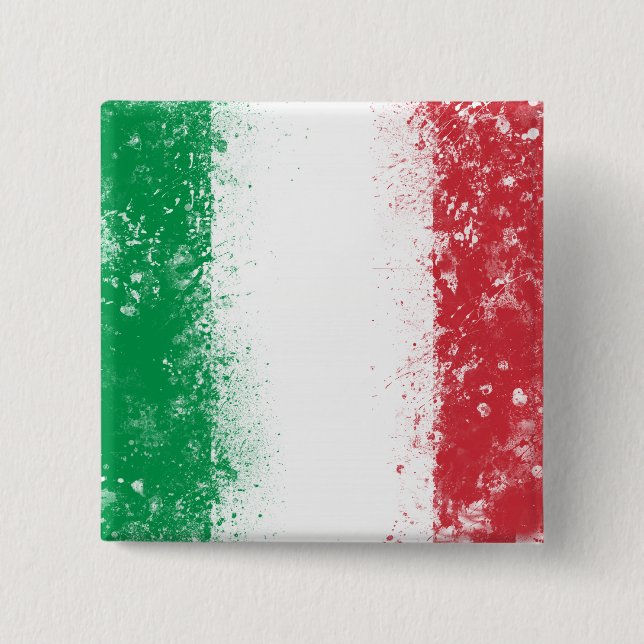 Chapa Cuadrada Bandera de Italia (Anverso)